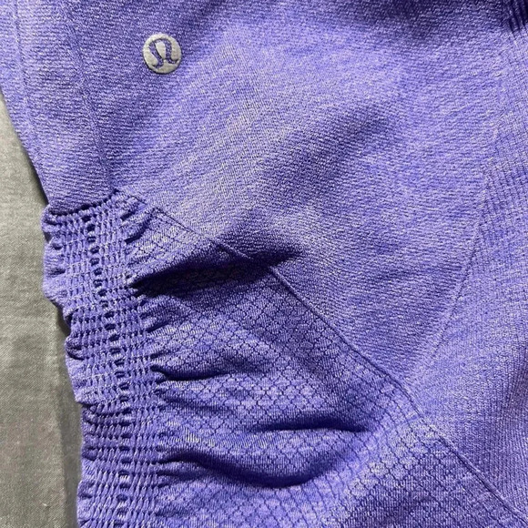 Lululemon In The Flow Crop II Heathered Purple Leggings Size 6 - Picture 6 of 16